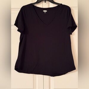 Classic Black V-Neck Women's Tee